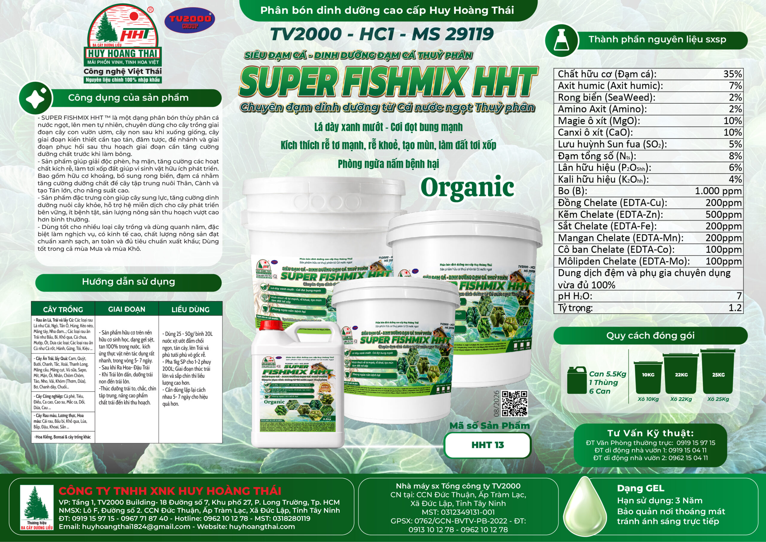 HHT 13 - Can Xô Đạm cá thuỷ phân - Can 5l - Xô 10 22 25-01
